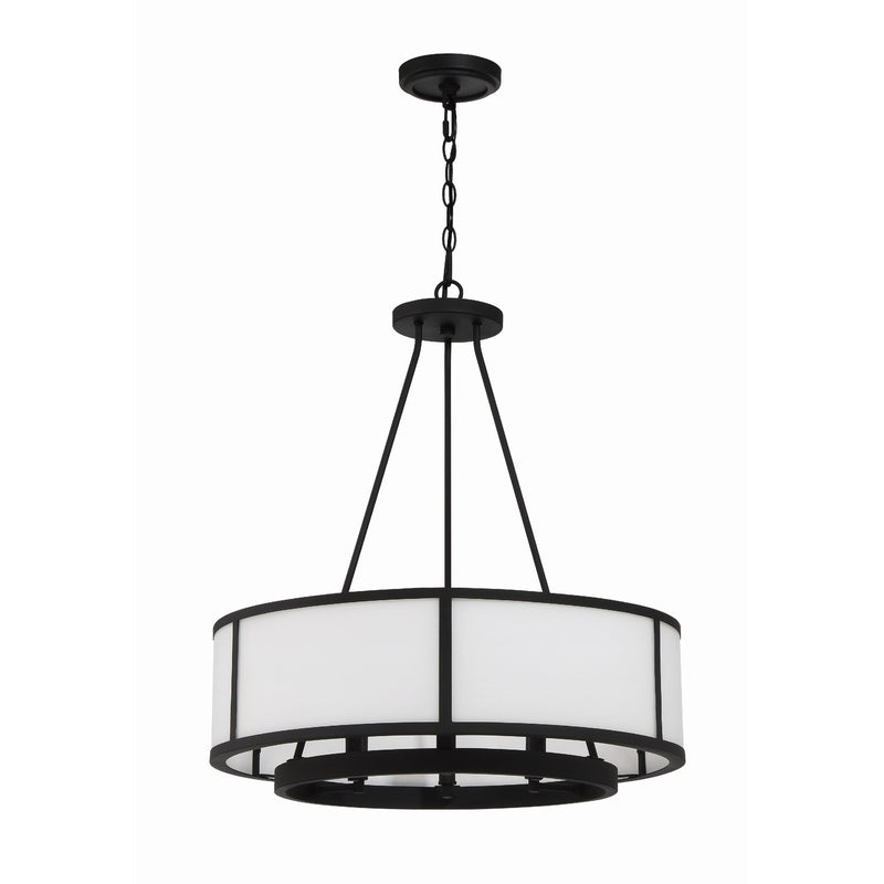 Bryant 6 Light 24" Chandelier in Black Forged
