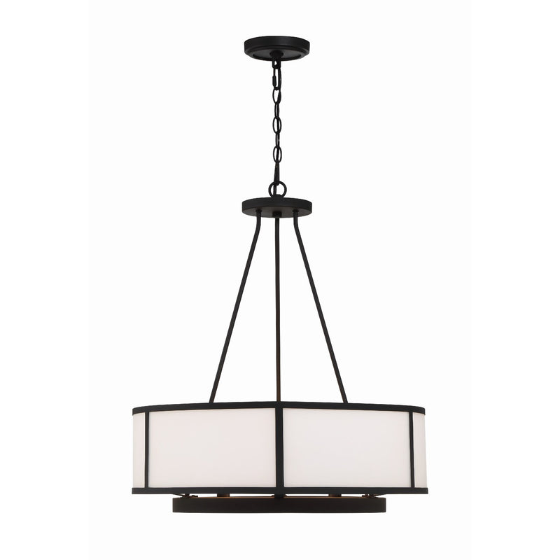 Bryant 6 Light 24" Chandelier in Black Forged
