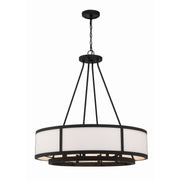 Bryant 8 Light 32" Chandelier in Black Forged