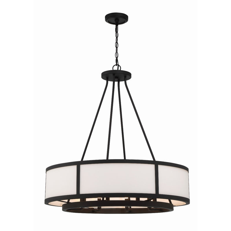 Bryant 8 Light 32" Chandelier in Black Forged