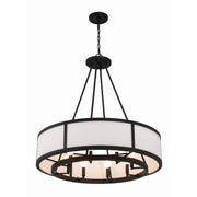 Bryant 8 Light 32" Chandelier in Black Forged