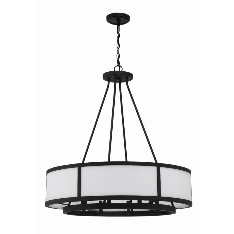 Bryant 8 Light 32" Chandelier in Black Forged