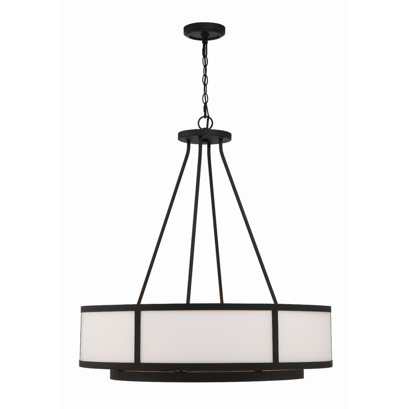 Bryant 8 Light 32" Chandelier in Black Forged