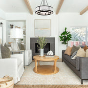 Bryant 8 Light 32" Chandelier in Black Forged in a room setting