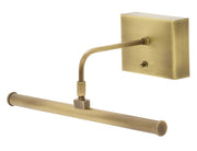 Slim-Line 12" Battery LED Picture Light in Antique Brass