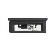 Byron 2 Light 12.75" Outdoor Flush Mount in Matte Black