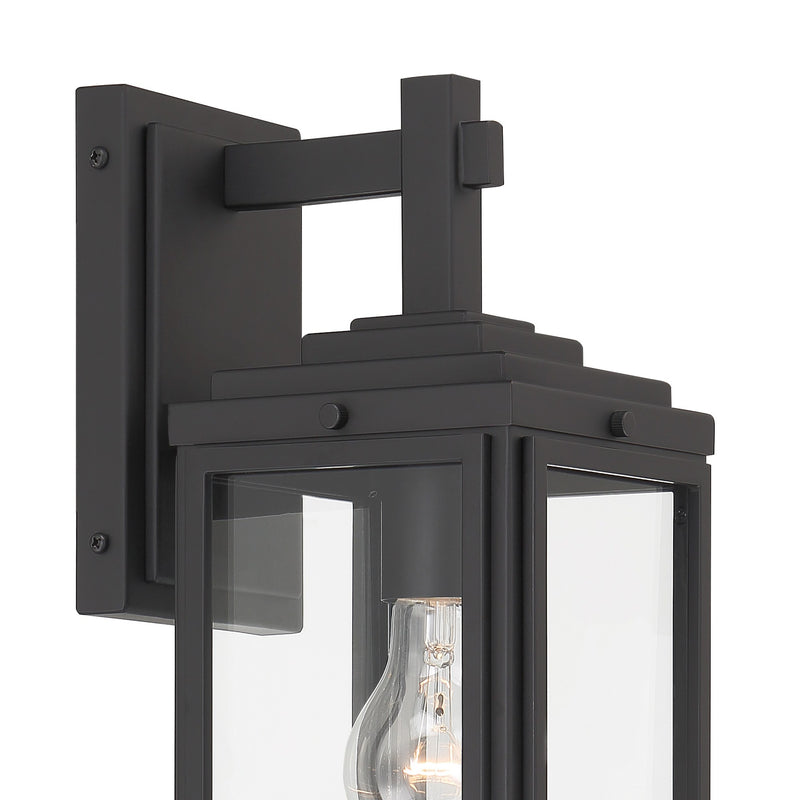 Byron 1 Light 5.25" Outdoor Sconce in Matte Black