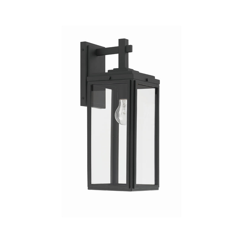 Byron 1 Light 6.5" Outdoor Sconce in Matte Black
