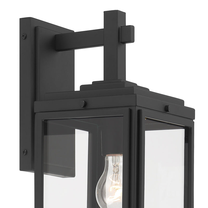 Byron 1 Light 6.5" Outdoor Sconce in Matte Black