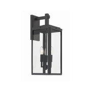Byron 3 Light 7.5" Outdoor Sconce in Matte Black