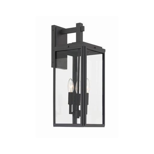 Byron 3 Light 7.5" Outdoor Sconce in Matte Black