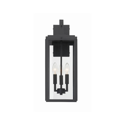 Byron 3 Light 7.5" Outdoor Sconce in Matte Black
