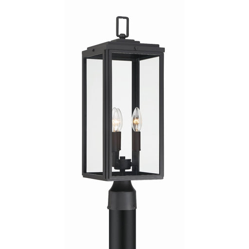 Byron 3 Light 7.5" Outdoor Post in Matte Black