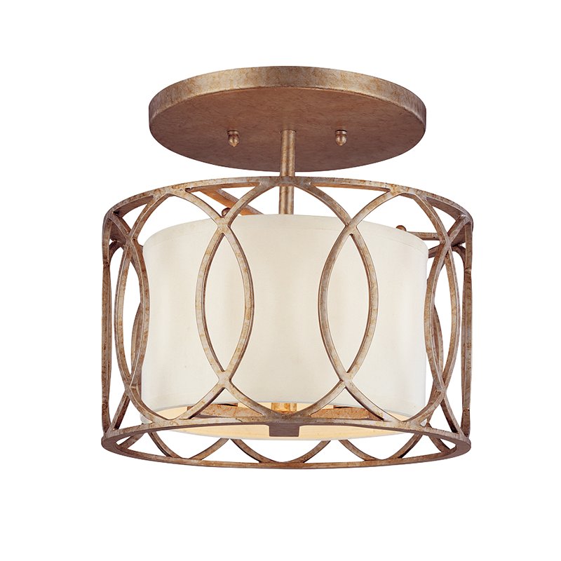 Sausalito 3-Light Flush Mount in Silver Gold