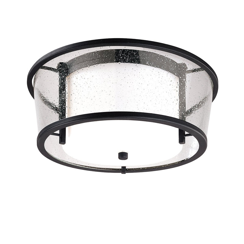 Bennington 2-Light Flush Mount in Texture Black