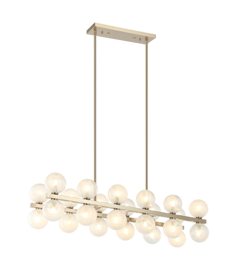 Nimbus 36" Linear Chandelier in Champagne Gold