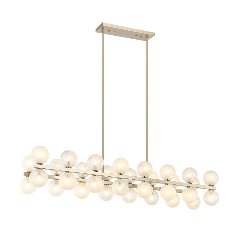 Nimbus 48" Linear Chandelier in Champagne Gold