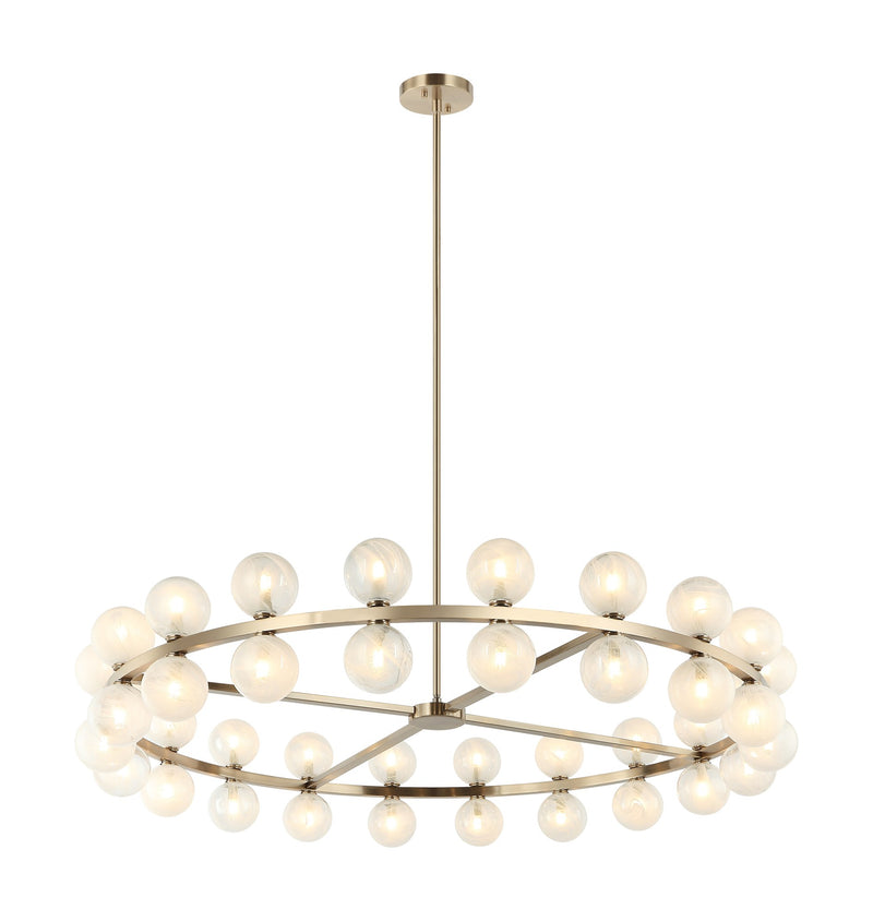 Nimbus 47.5" Round Chandelier in Champagne Gold