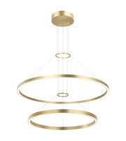 O'Hara 32" 2-Tier LED Chandelier in Brushed Gold