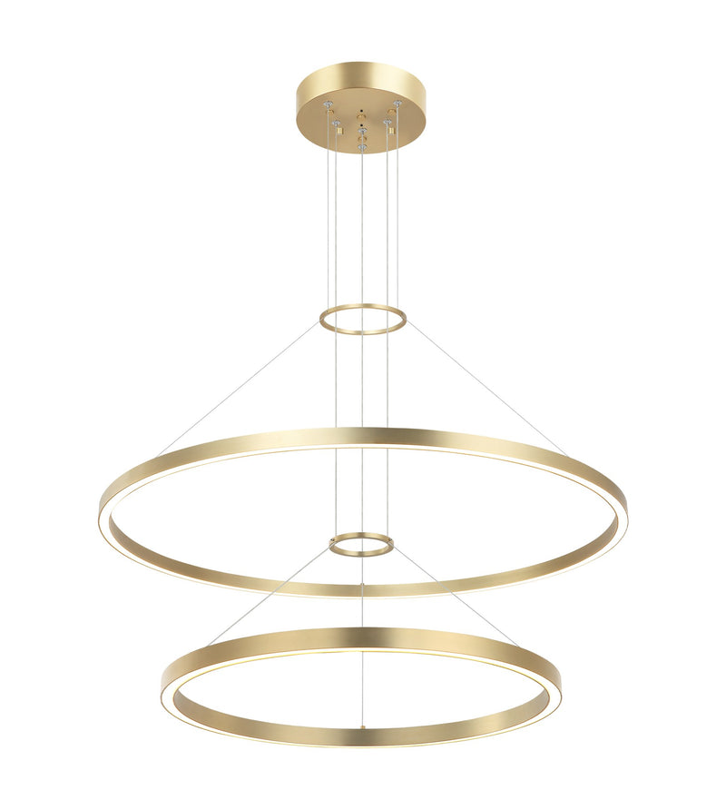 O'Hara 32" 2-Tier LED Chandelier in Brushed Gold