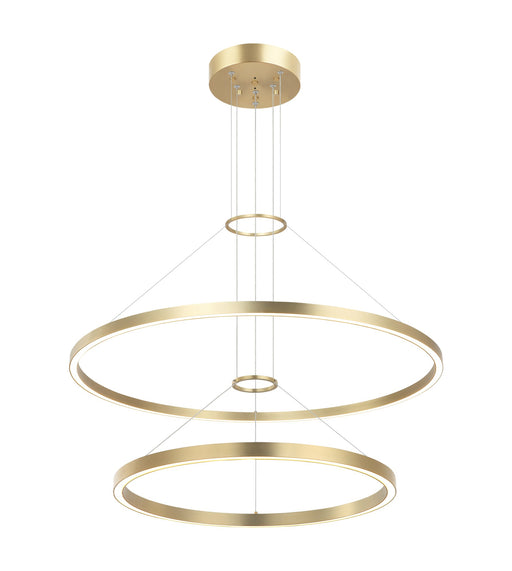 O'Hara 32" 2-Tier LED Chandelier in Brushed Gold