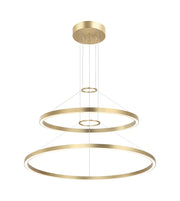 O'Hara 32" 2-Tier LED Chandelier in Brushed Gold