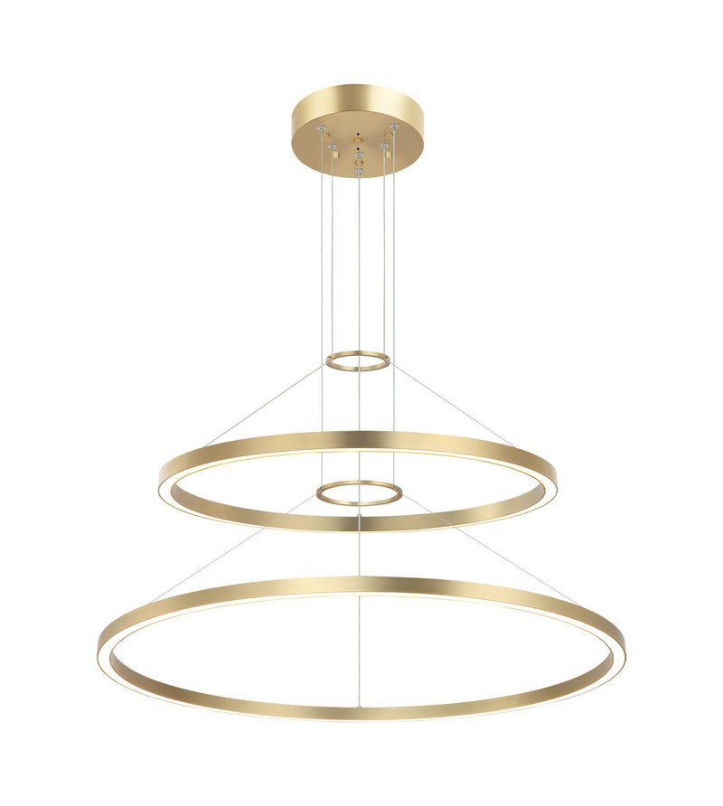 O'Hara 32" 2-Tier LED Chandelier in Brushed Gold