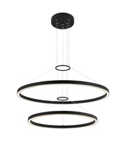 O'Hara 32" 2-Tier LED Chandelier in Matte Black