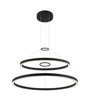 O'Hara 32" 2-Tier LED Chandelier in Matte Black