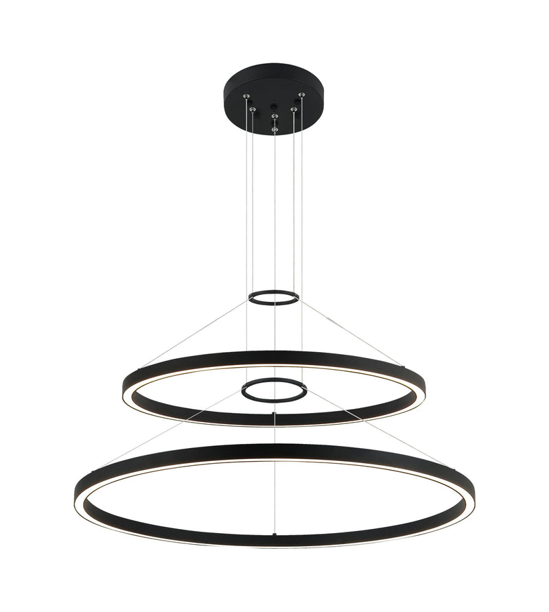 O'Hara 32" 2-Tier LED Chandelier in Matte Black