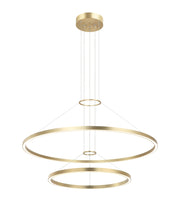 O'Hara 40" 2-Tier 76-Watt LED Chandelier in Brushed Gold