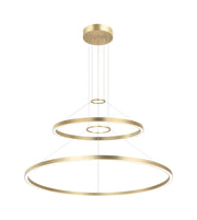 O'Hara 40" 2-Tier 76-Watt LED Chandelier in Brushed Gold