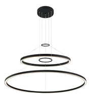 O'Hara 40" 2-Tier 76-Watt LED Chandelier in Matte Black
