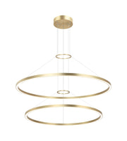 O'Hara 40" 2-Tier 84-Watt LED Chandelier in Brushed Gold