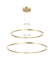 O'Hara 40" 2-Tier 84-Watt LED Chandelier in Brushed Gold