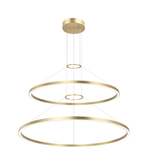 O'Hara 40" 2-Tier 84-Watt LED Chandelier in Brushed Gold