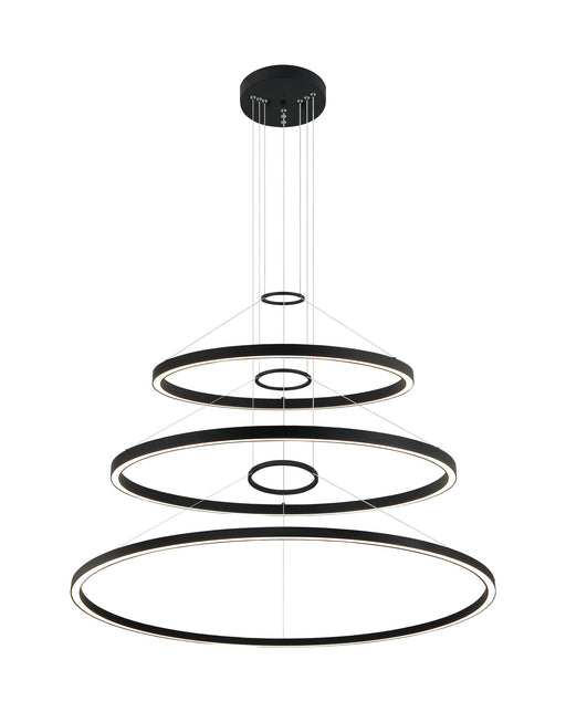 O'Hara 40" 3-Tier LED Chandelier in Matte Black