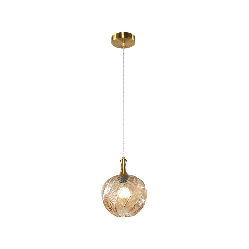 Eesha 9" Mini Pendant in Aged Gold Brass