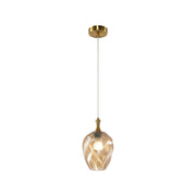 Eesha 8" Mini Pendant in Aged Gold Brass