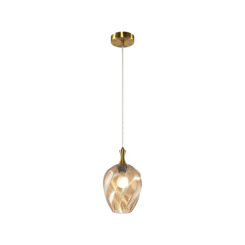 Eesha 8" Mini Pendant in Aged Gold Brass