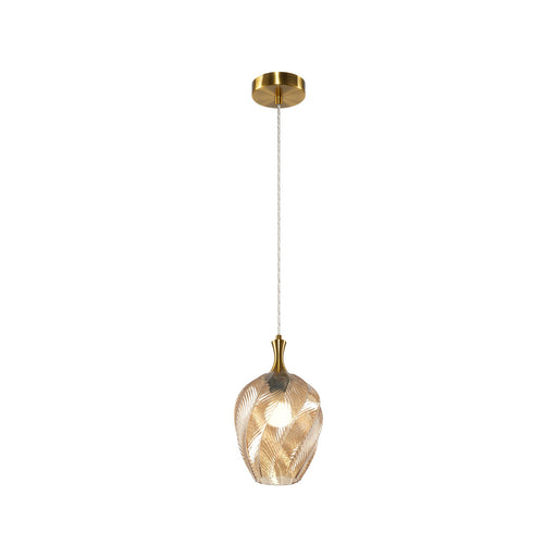 Eesha 8" Mini Pendant in Aged Gold Brass