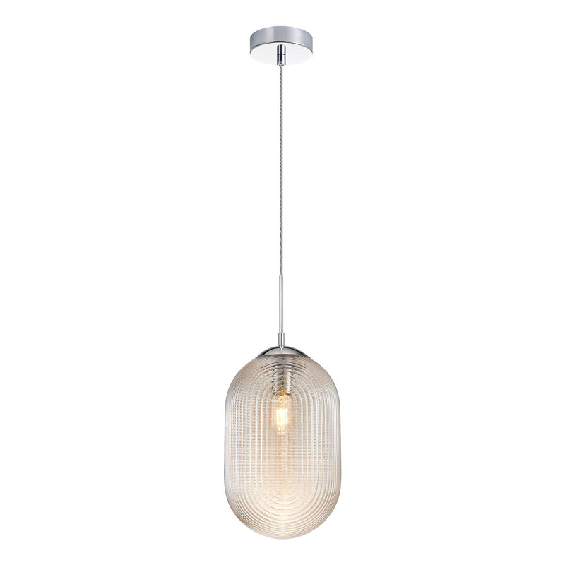 Maruna 9" Oval Mini Pendant in Chrome