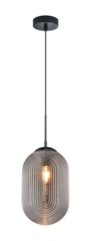 Maruna 9" Oval Mini Pendant in Matte Black