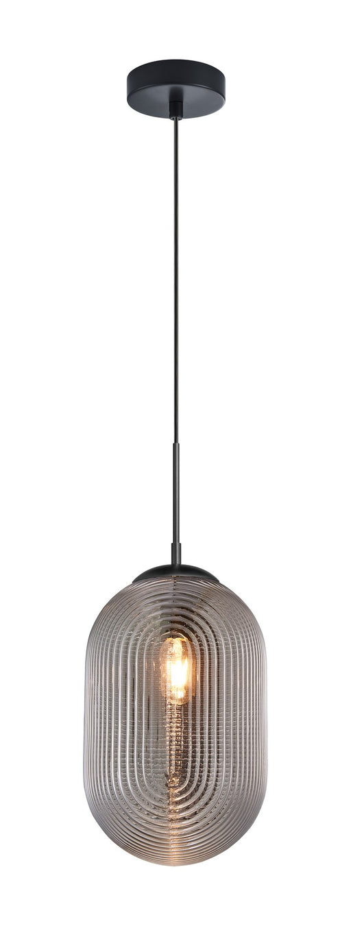 Maruna 9" Oval Mini Pendant in Matte Black