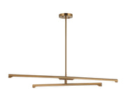 Novelle 30" 2-Light LED Chandelier in Aged Gold Brass