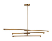 Novelle 36" 3-Light LED Chandelier in Aged Gold Brass
