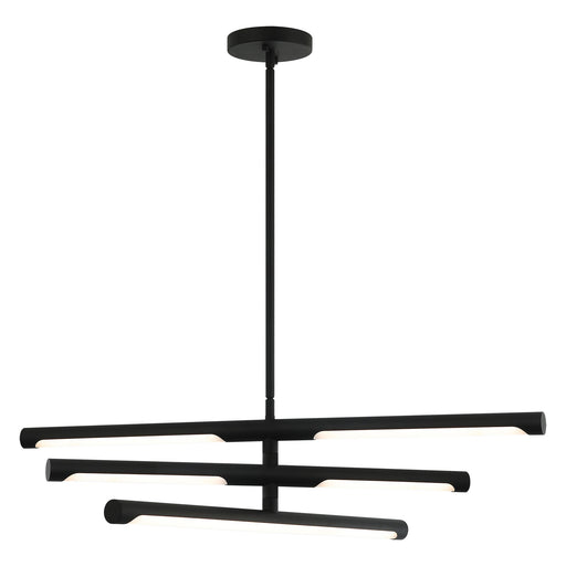 Novelle 36" 3-Light LED Chandelier in Matte Black