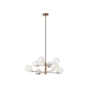 Orb 8-Light Chandelier in Matte White / Aged Gold Brass