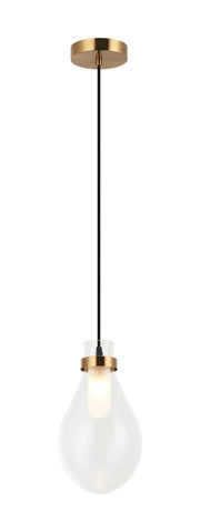 Seranna 6.5" Mini Pendant in Aged Gold Brass