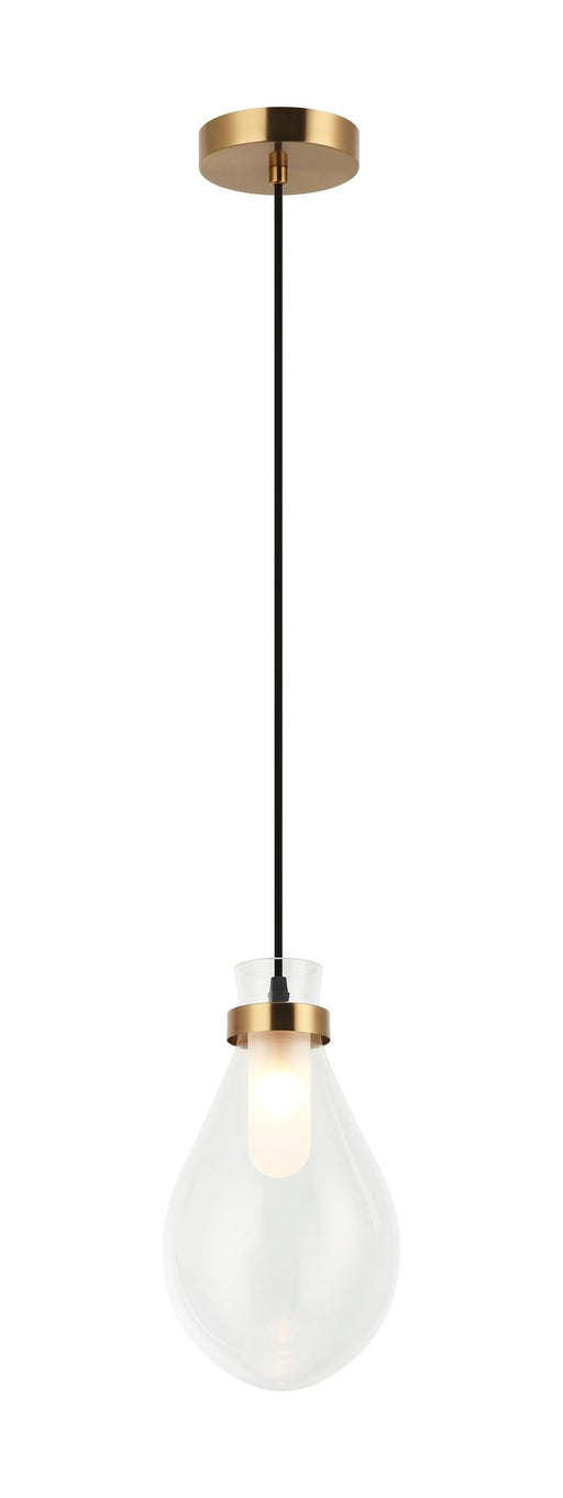Seranna 6.5" Mini Pendant in Aged Gold Brass